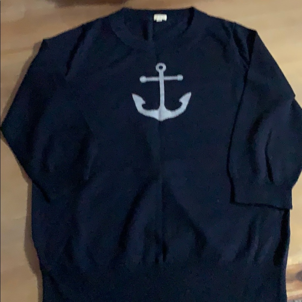 J crew merino wool anchor sweater in medium